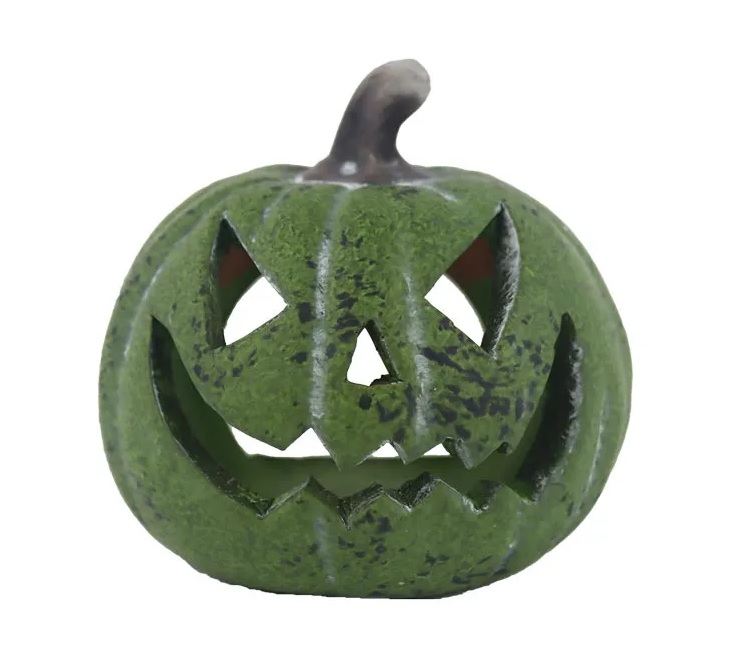 Dýně Halloween zelená na svíčku